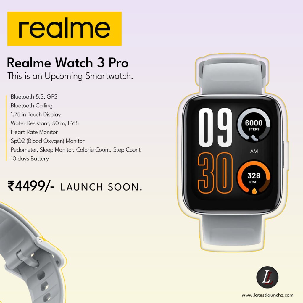 Realme Watch 3 Pro Smartwatch With AMOLED, GPS Arriving Soon